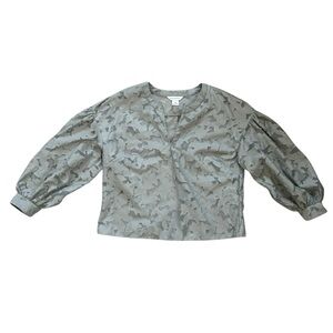 Club Monaco Sculptured Top Lace Size Large Balloon Sleeves